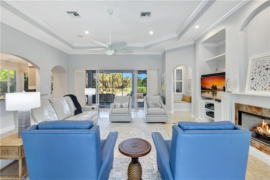 Fireplace, Interior, Living room, Recessed Lighting