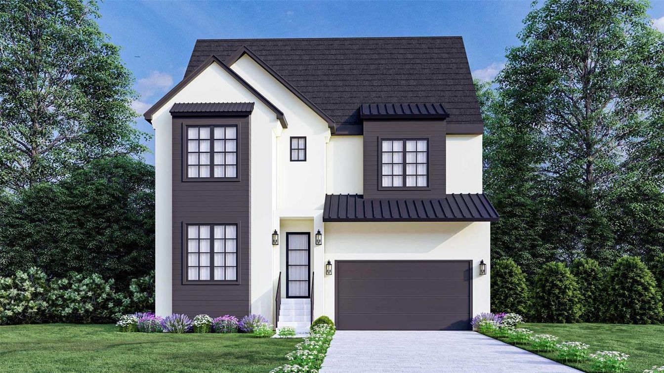 Attached, Exterior, Facade, Farmhouse
