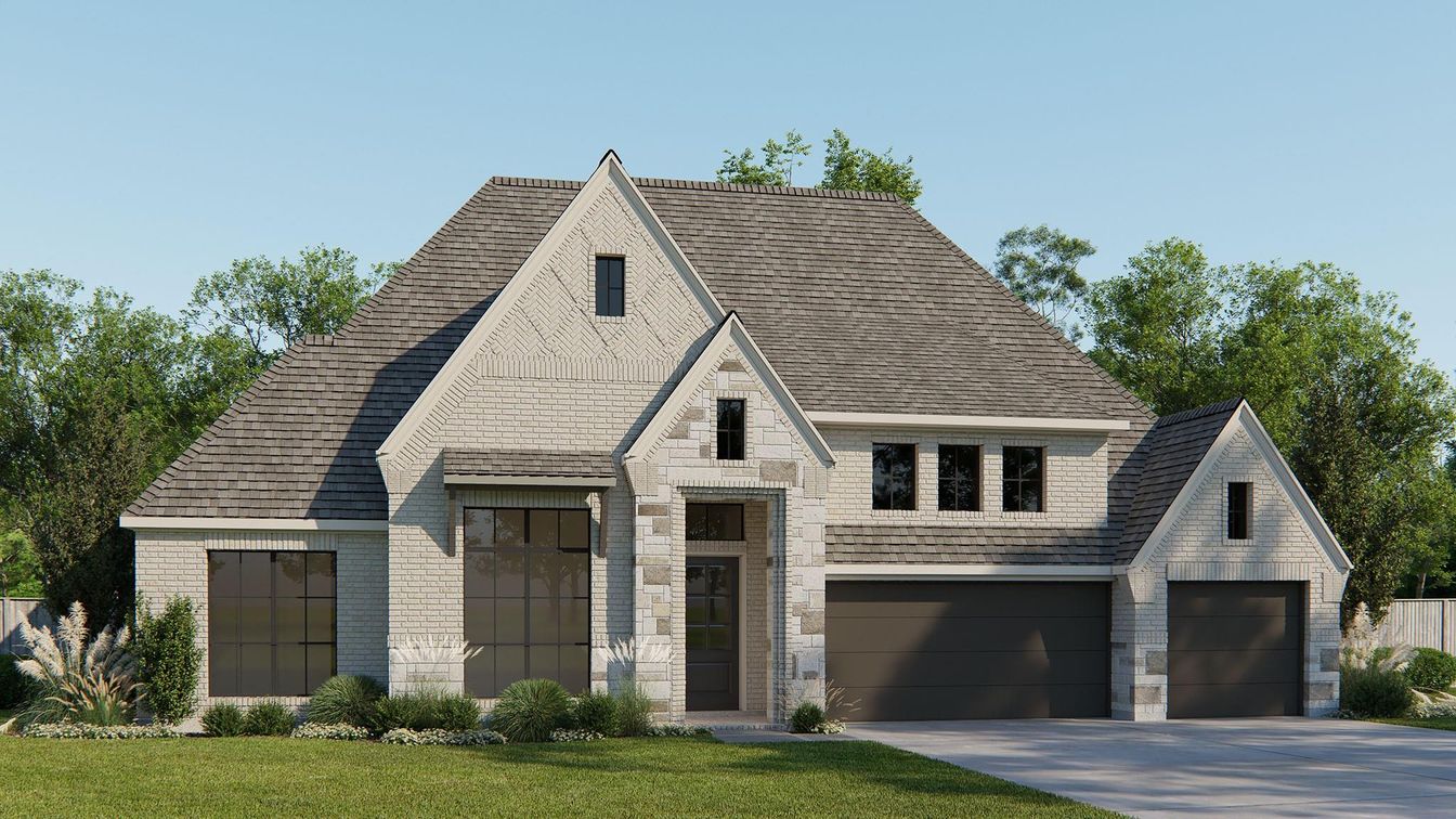 Attached, Exterior, Facade, Brick Traditional