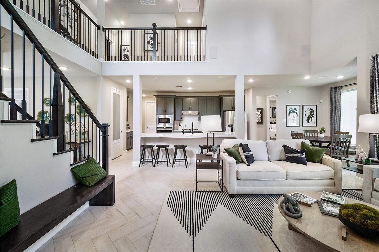 Dining room, Interior, Kitchen, Living room, Recessed Lighting, Stainless Steel Appliances