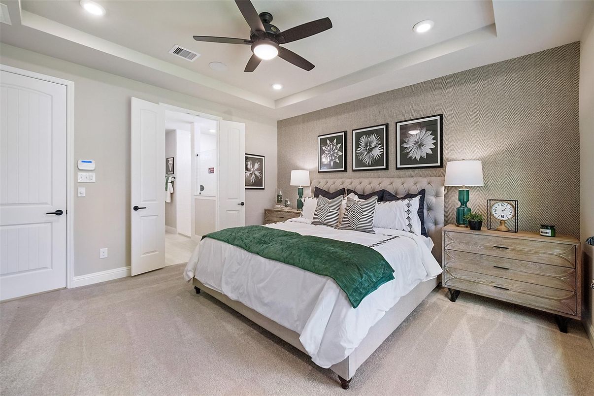 Bedroom, Interior, Recessed Lighting