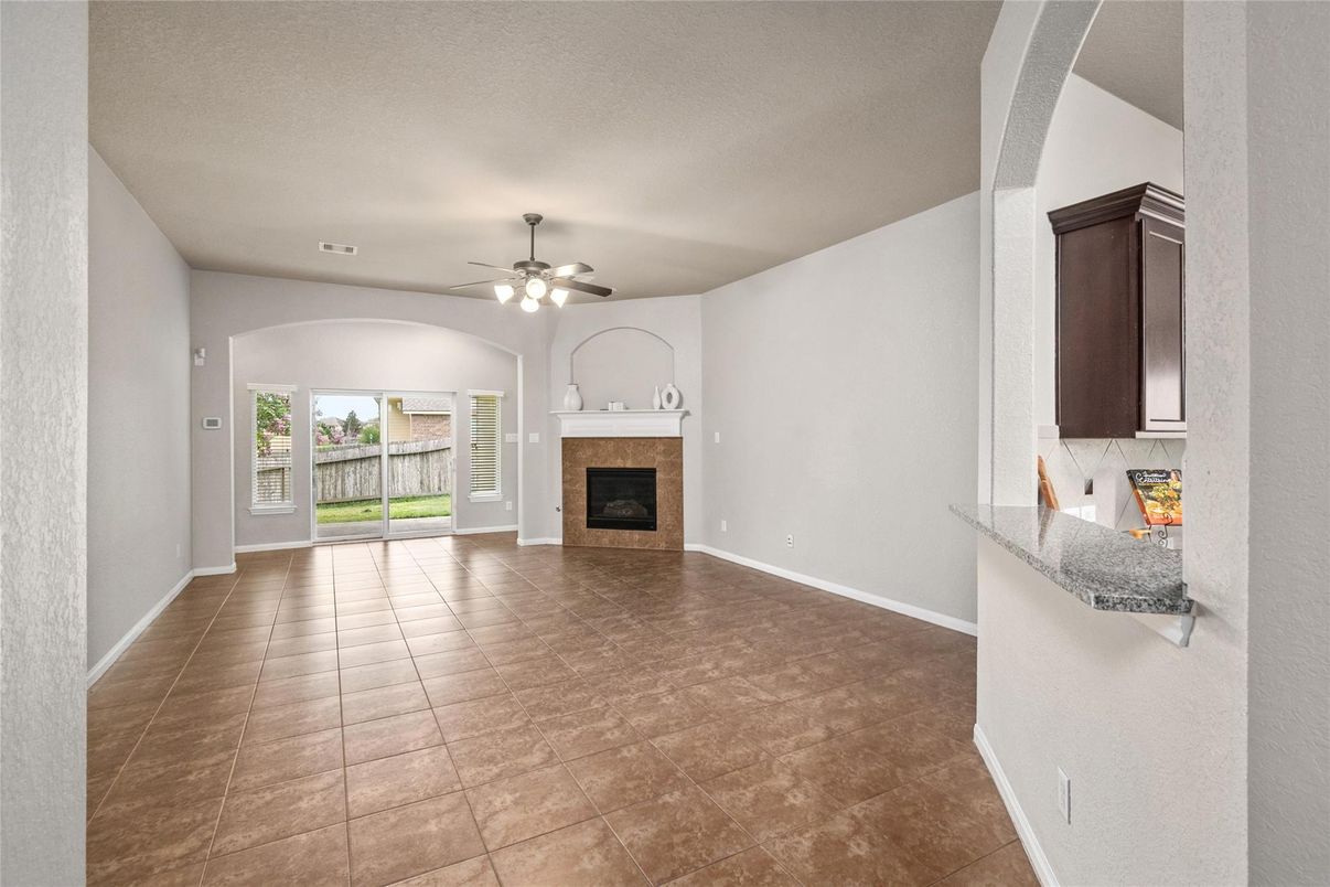 Empty room, Fireplace, Interior