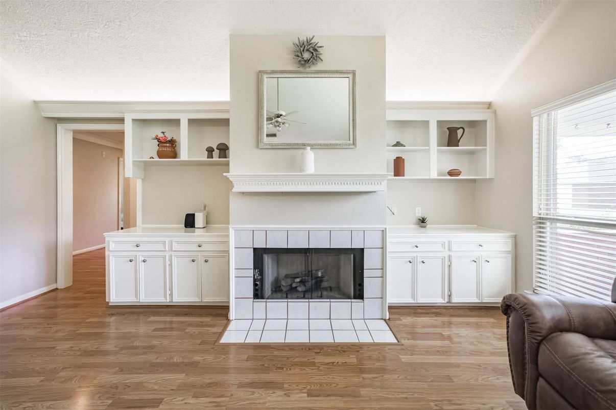 Fireplace, Interior, Wood Texture Flooring