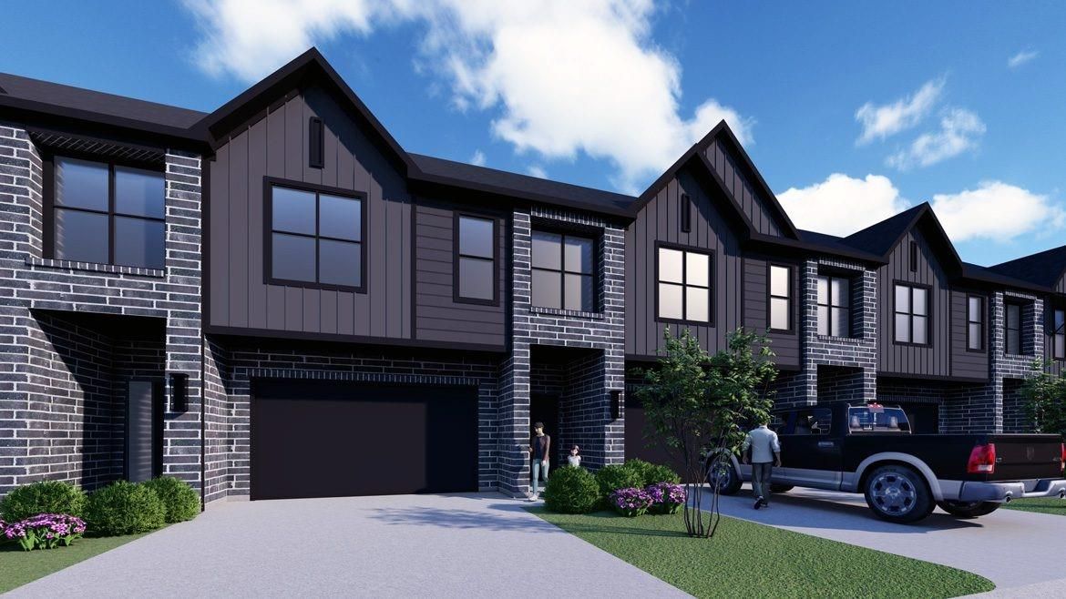 Attached, Exterior, Facade, Rowhouse