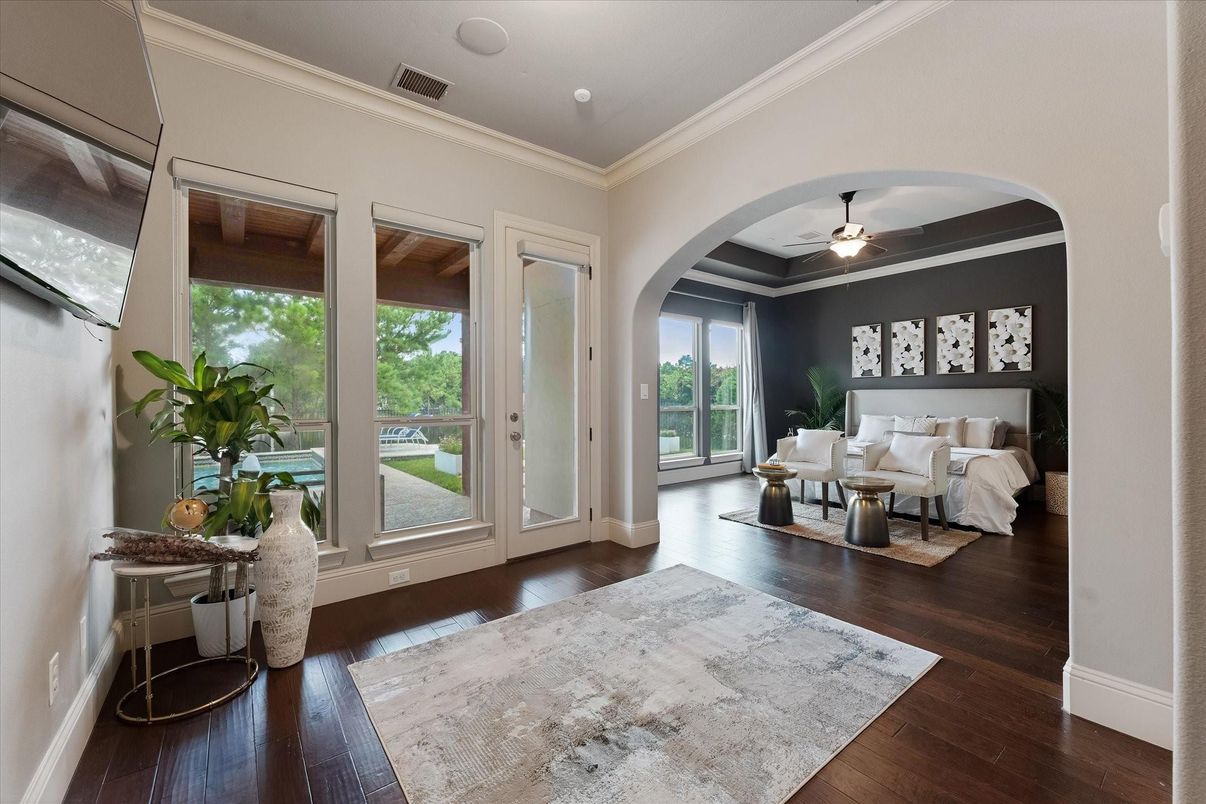 Bedroom, Interior, Wood Texture Flooring