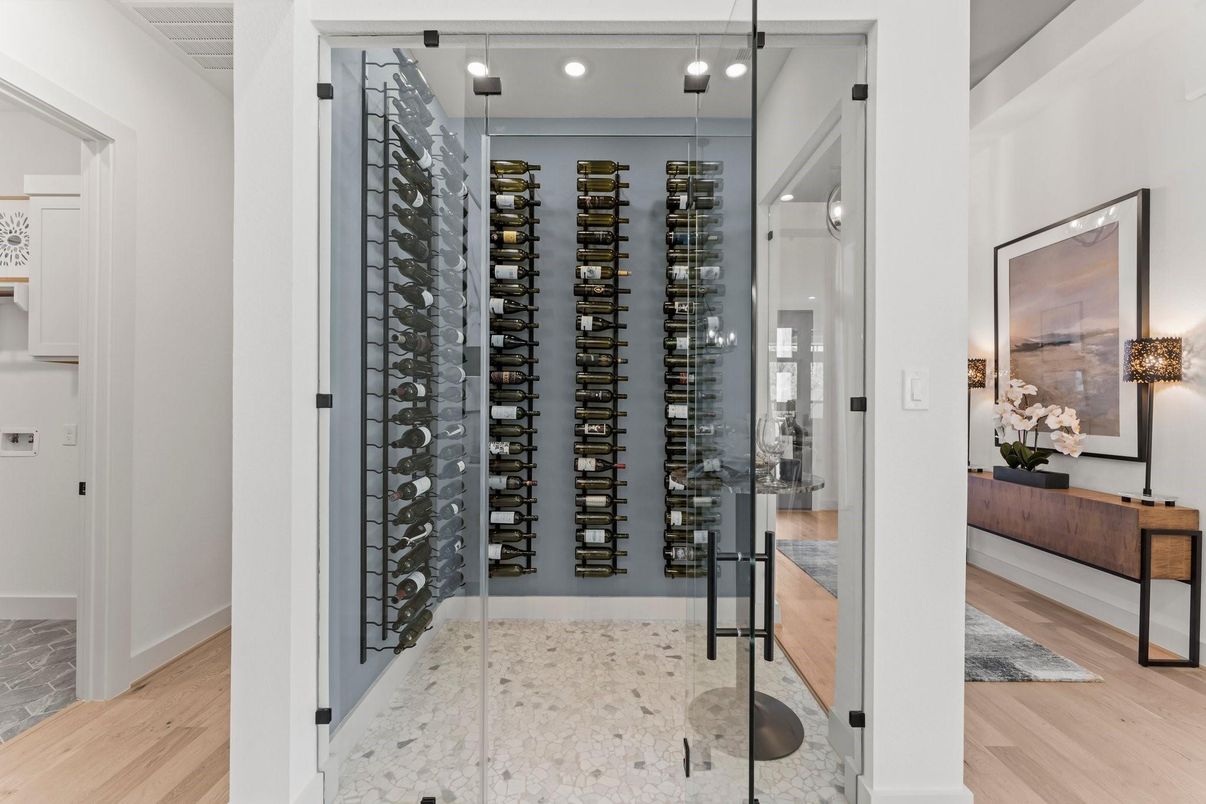 Interior, Recessed Lighting, Wine Storage, Wood Texture Flooring