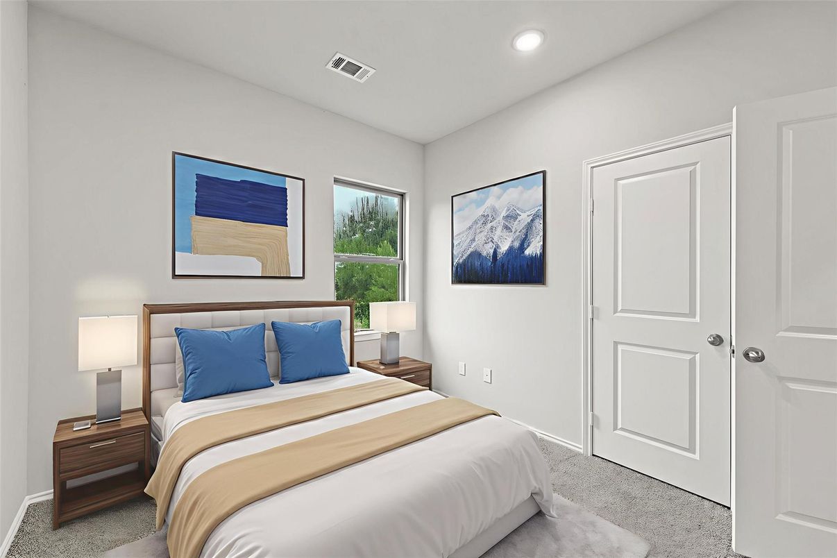 Bedroom, Interior, Recessed Lighting