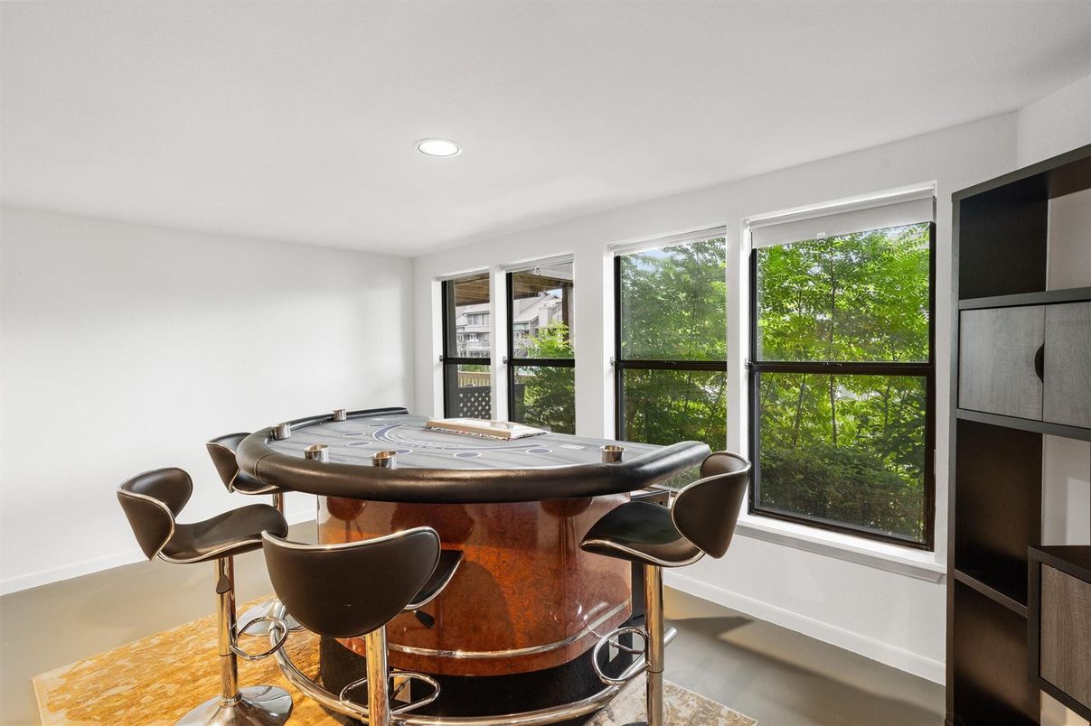 Game Room, Interior, Recessed Lighting, Wood Texture Flooring