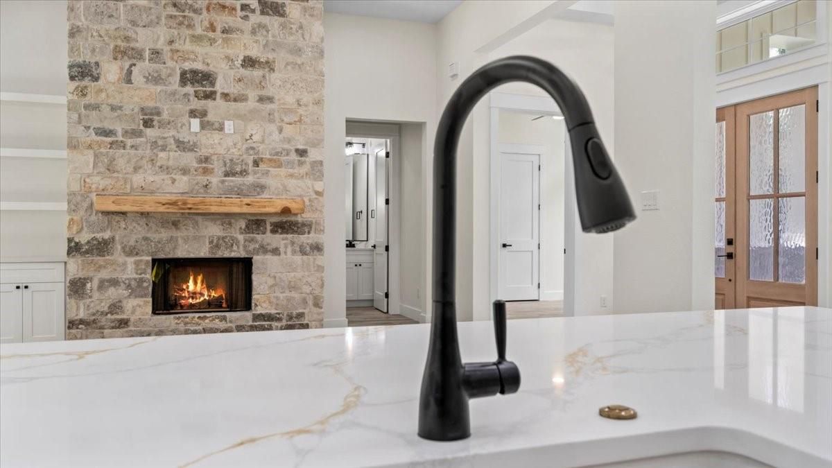 Fireplace, Interior, Stone Walls