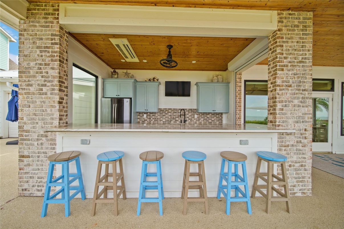 Interior, Kitchen, Stainless Steel Appliances, Stone Walls, Wooden Ceilings