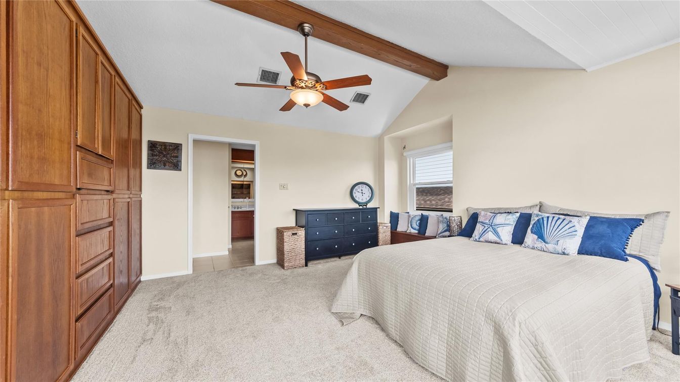 Bedroom, Interior, Wooden Beams