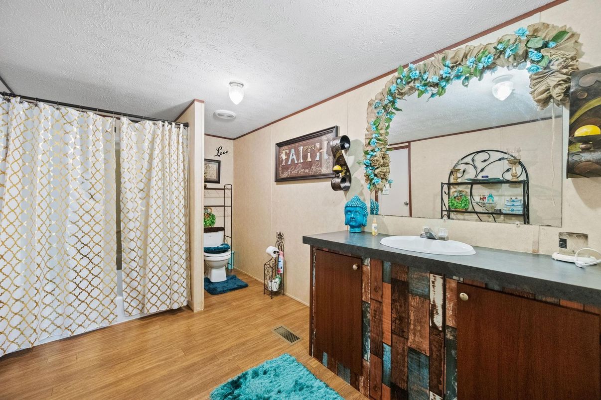 Bathroom, Interior, Wood Texture Flooring
