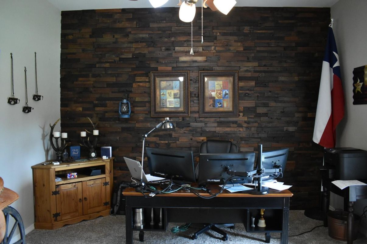 Home Office, Interior, Wooden Walls