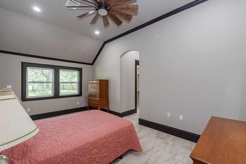 Bedroom, Interior, Marble, Recessed Lighting