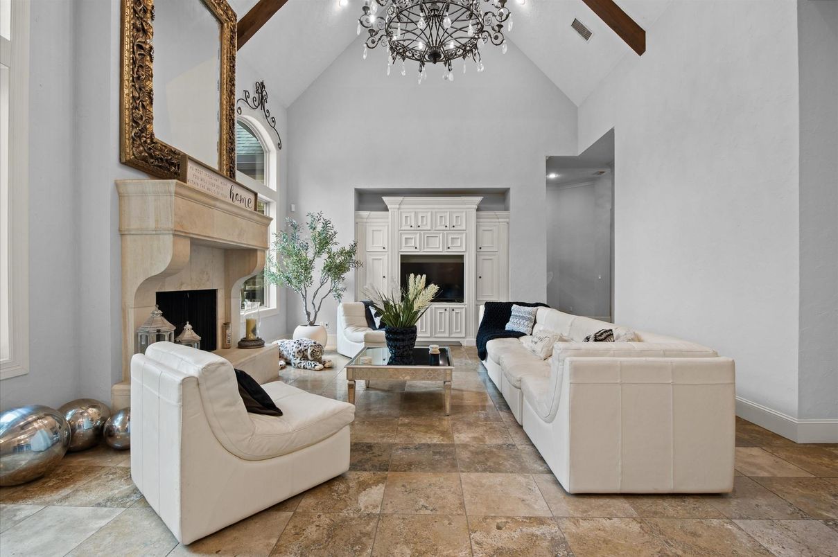 Fireplace, Interior, Living room, Wooden Beams