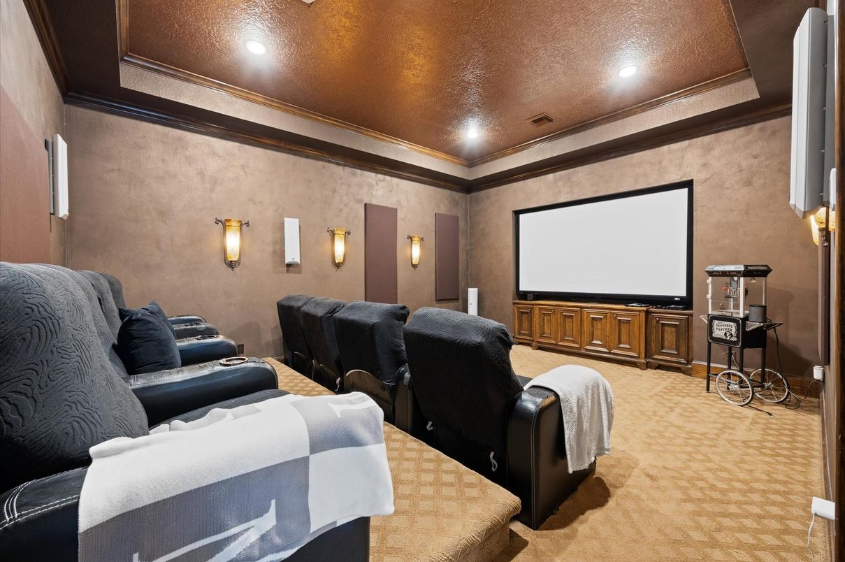 Home Theatre Room, Interior, Projection Screen, Recessed Lighting, Theatre Room