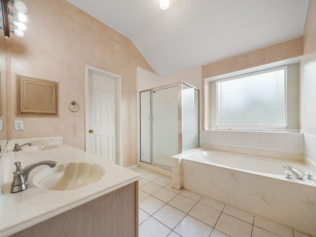 Bathroom, Dual Sink Vanities, Glass Shower, Interior