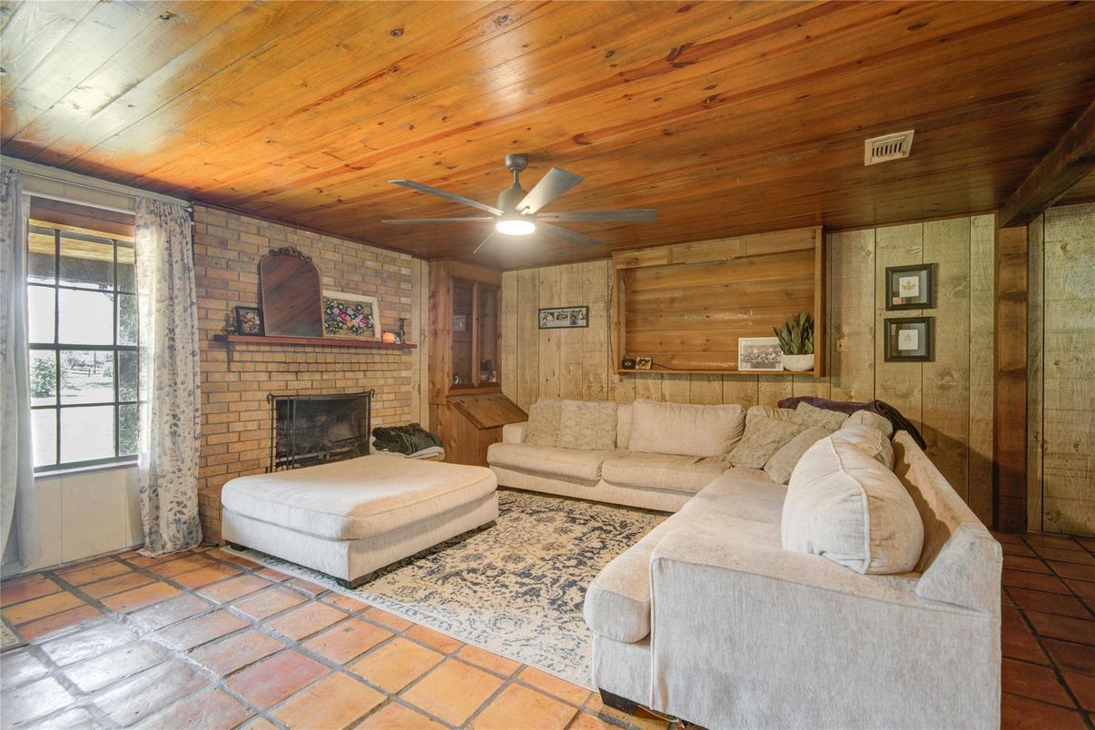 Fireplace, Interior, Living room, Stone Walls, Wooden Ceilings, Wooden Walls