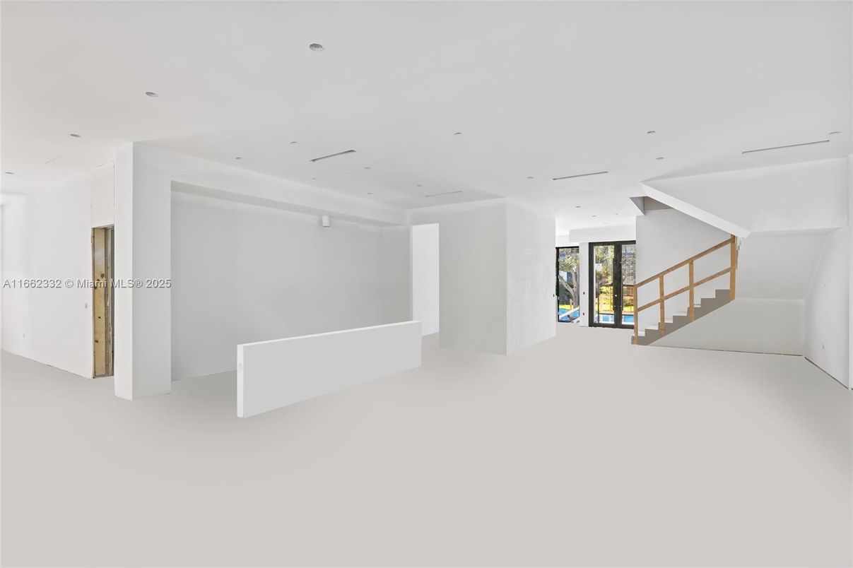 Empty room, Interior, Recessed Lighting