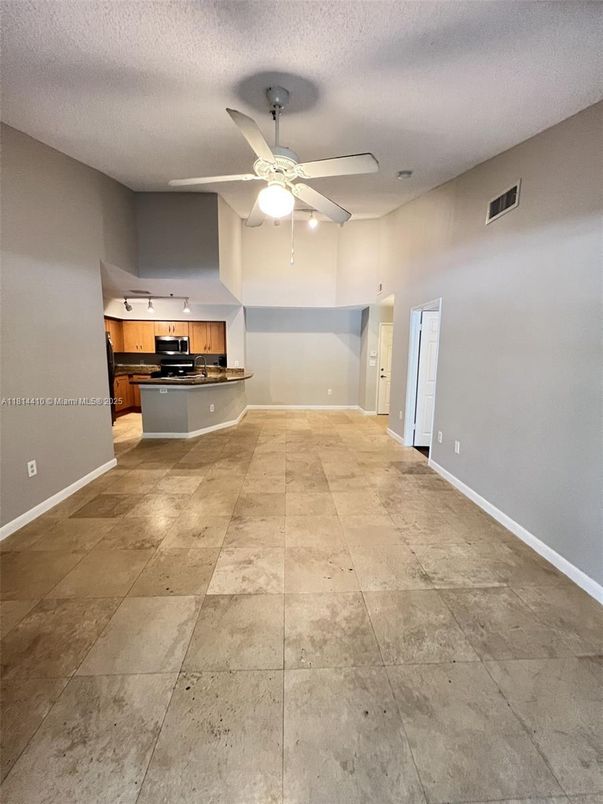 Empty room, Interior, Kitchen, Stainless Steel Appliances