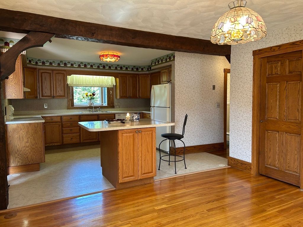 Interior, Kitchen, Wooden Beams, Wood Texture Flooring