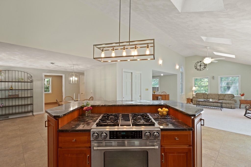 Dining room, Interior, Kitchen, Living room, Pendant Lights, Stainless Steel Appliances