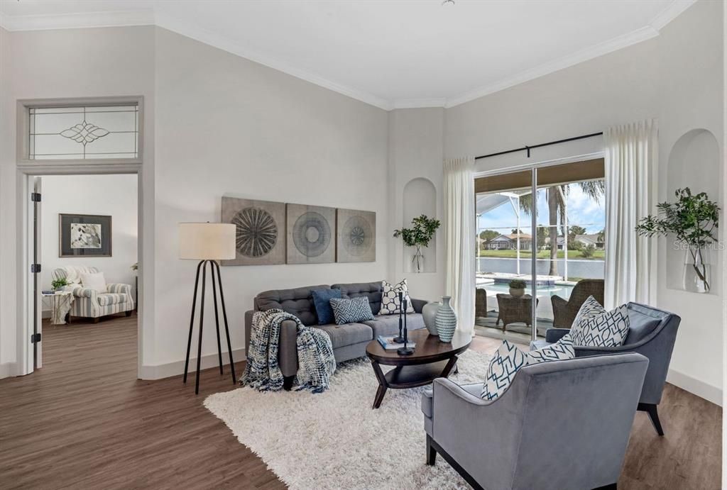 Interior, Living room, Water, Wood Texture Flooring