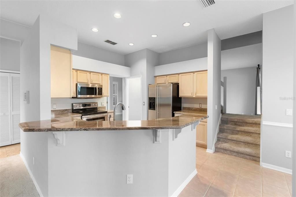 Interior, Kitchen, Recessed Lighting, Stainless Steel Appliances