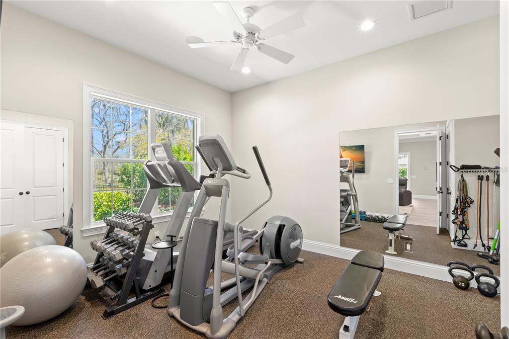 Fitness Equipment, Interior, Recessed Lighting