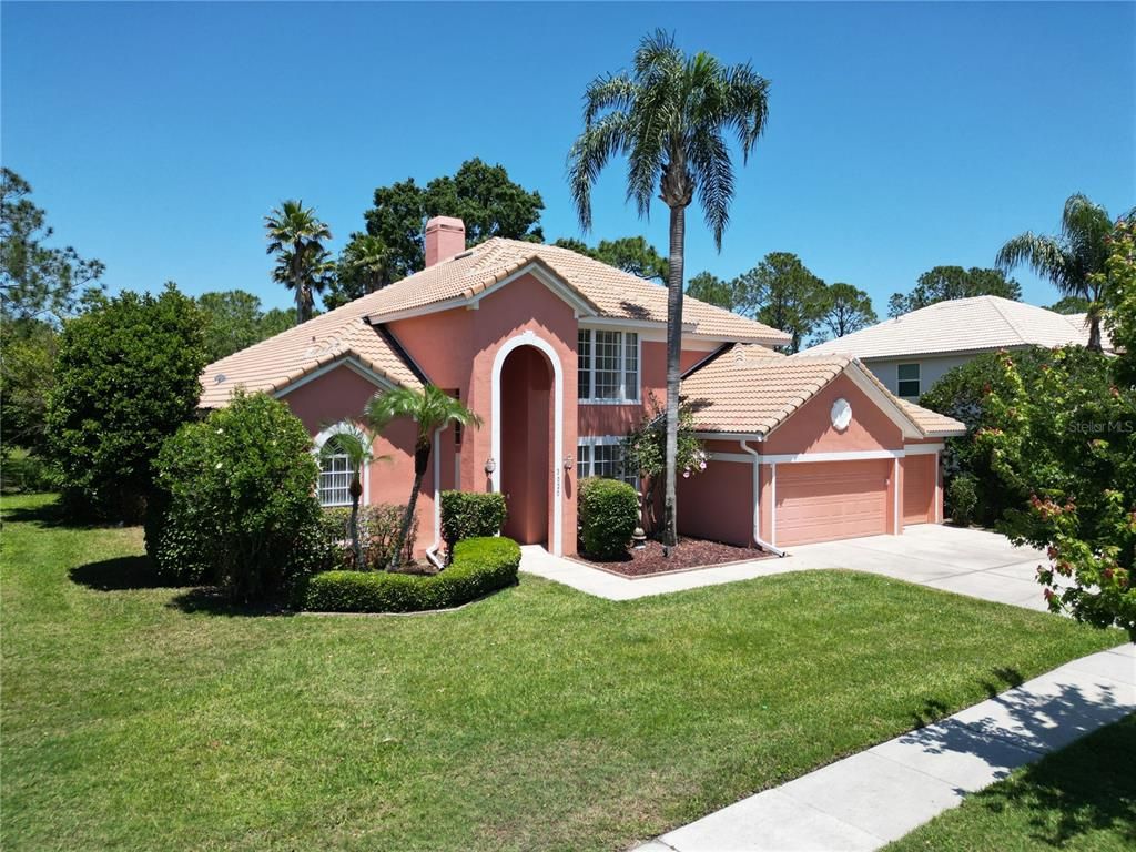Attached, Backyard, Exterior, Facade, Mediterranean