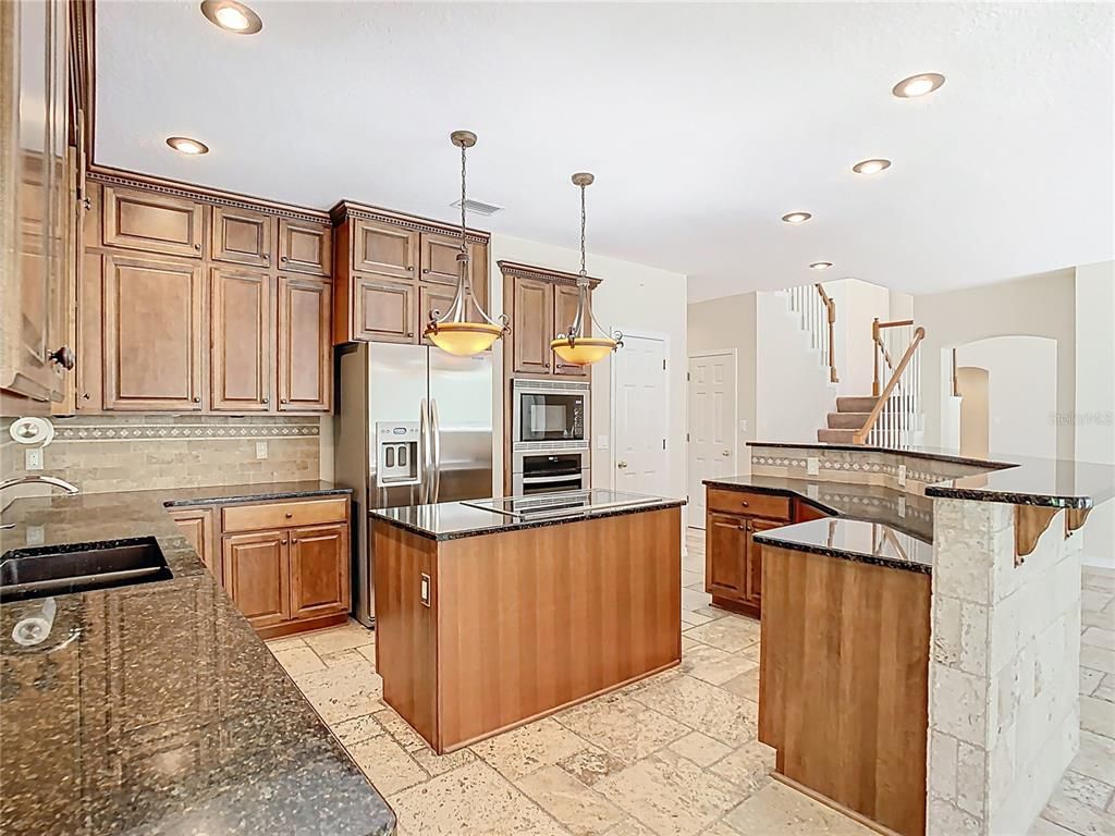 Interior, Kitchen, Pendant Lights, Recessed Lighting, Stainless Steel Appliances