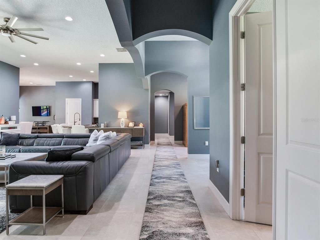 Interior, Living room, Recessed Lighting