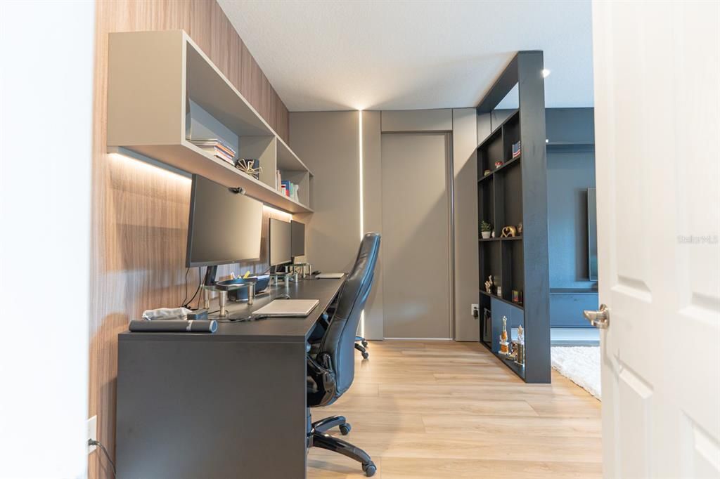 Home Office, Interior, Wood Texture Flooring