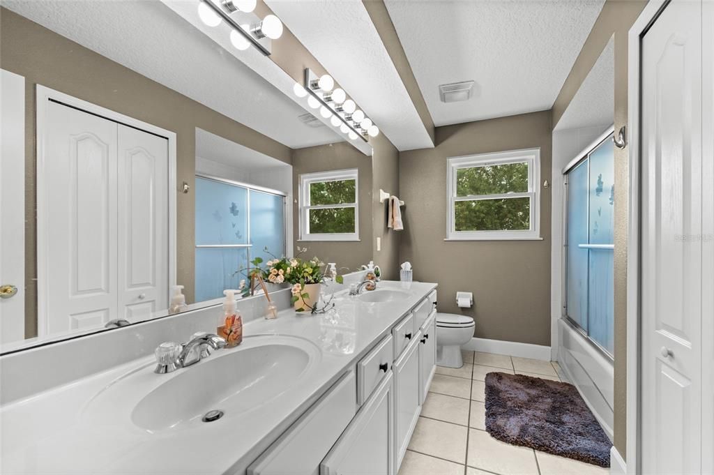 Bathroom, Dual Sink Vanities, Glass Shower, Interior