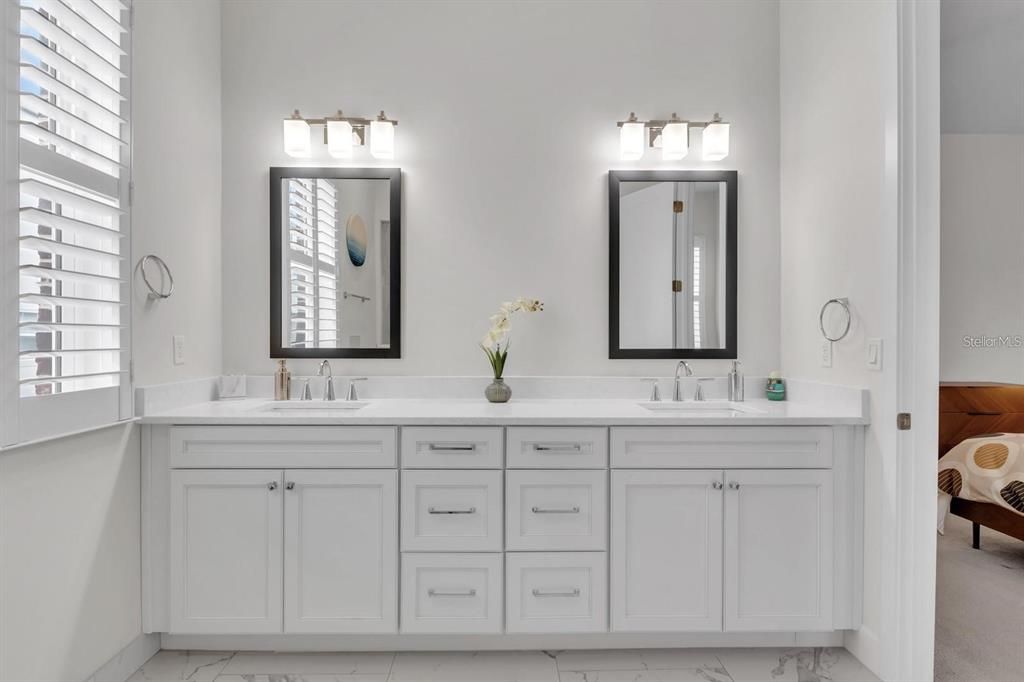Bathroom, Dual Sink Vanities, Interior, Marble