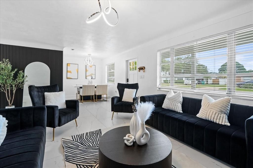 Dining room, Interior, Living room, Pendant Lights