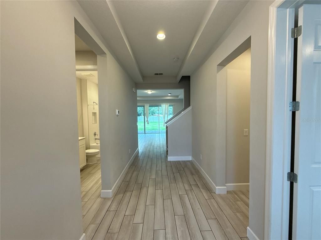 Bathroom, Interior, Recessed Lighting, Wood Texture Flooring