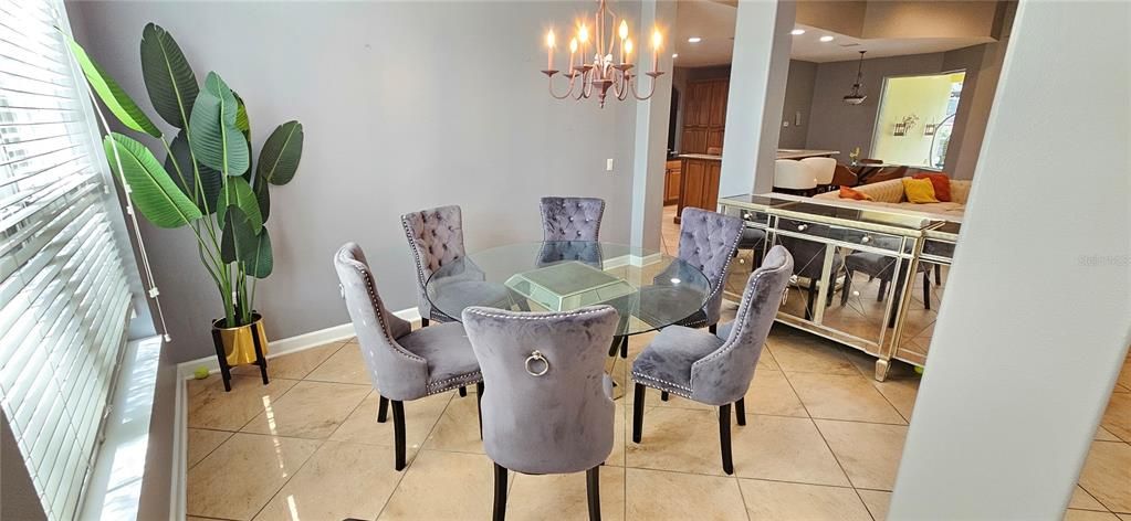 Chandelier, Dining room, Interior, Recessed Lighting