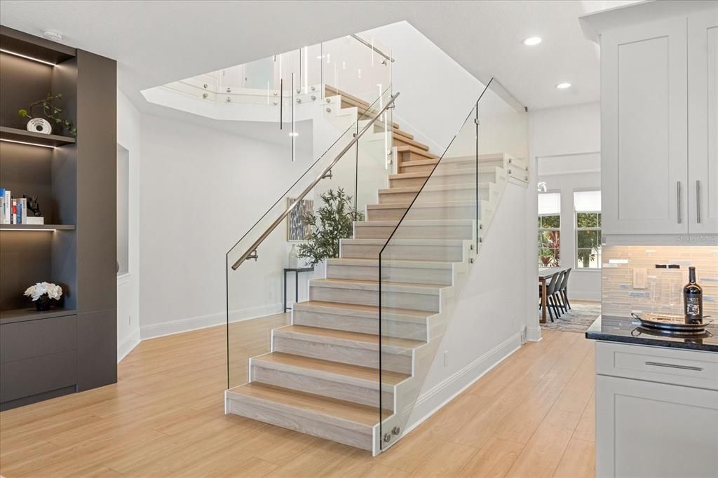 Interior, Recessed Lighting, Wood Texture Flooring