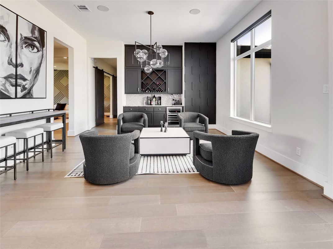 Chandelier, Interior, Living room, Pendant Lights, Wood Texture Flooring