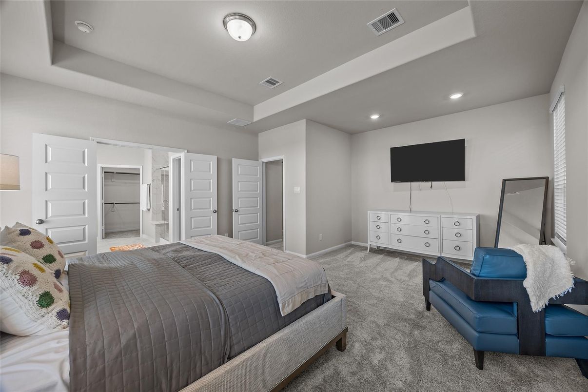 Bedroom, Interior, Recessed Lighting
