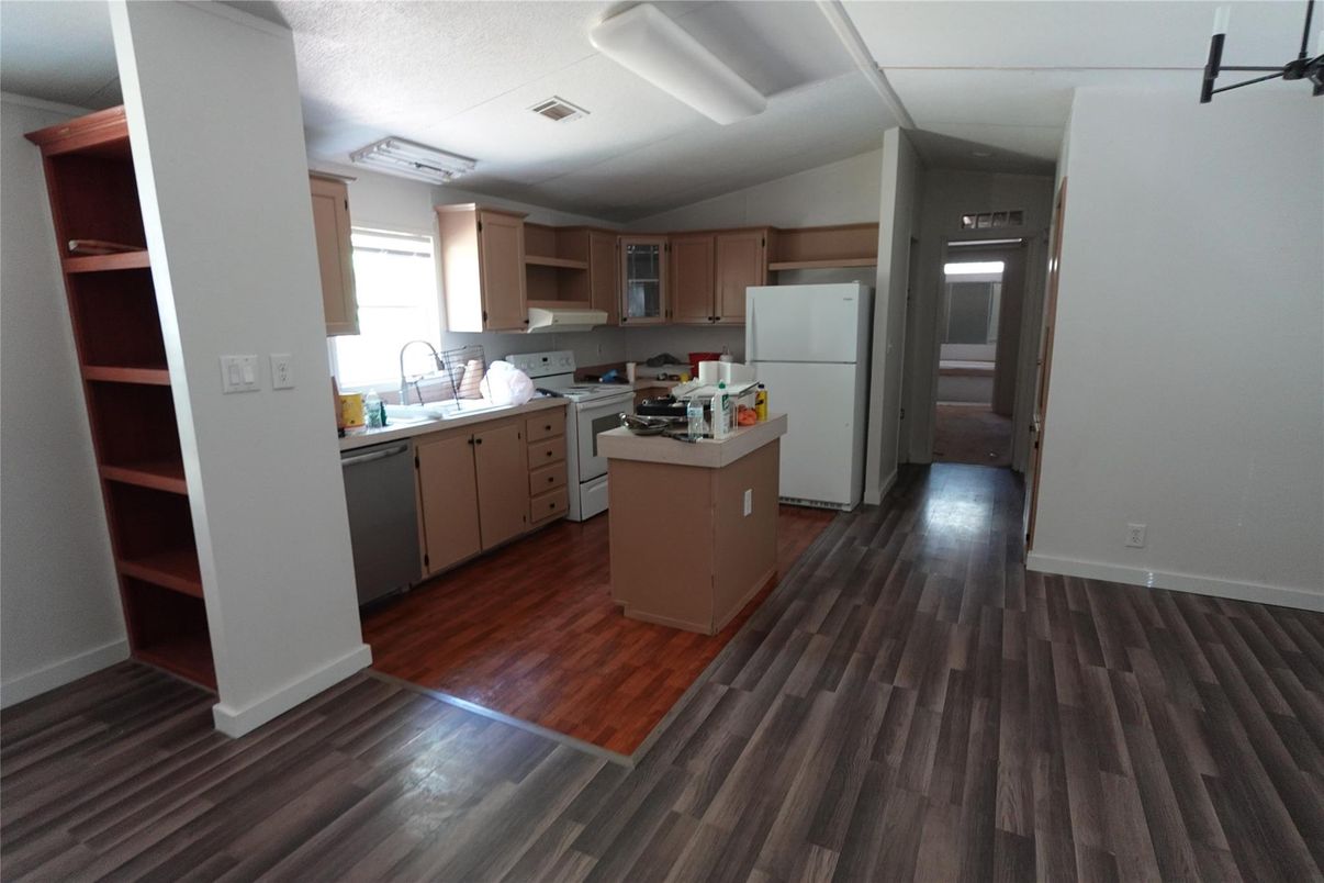 Interior, Kitchen, Wood Texture Flooring
