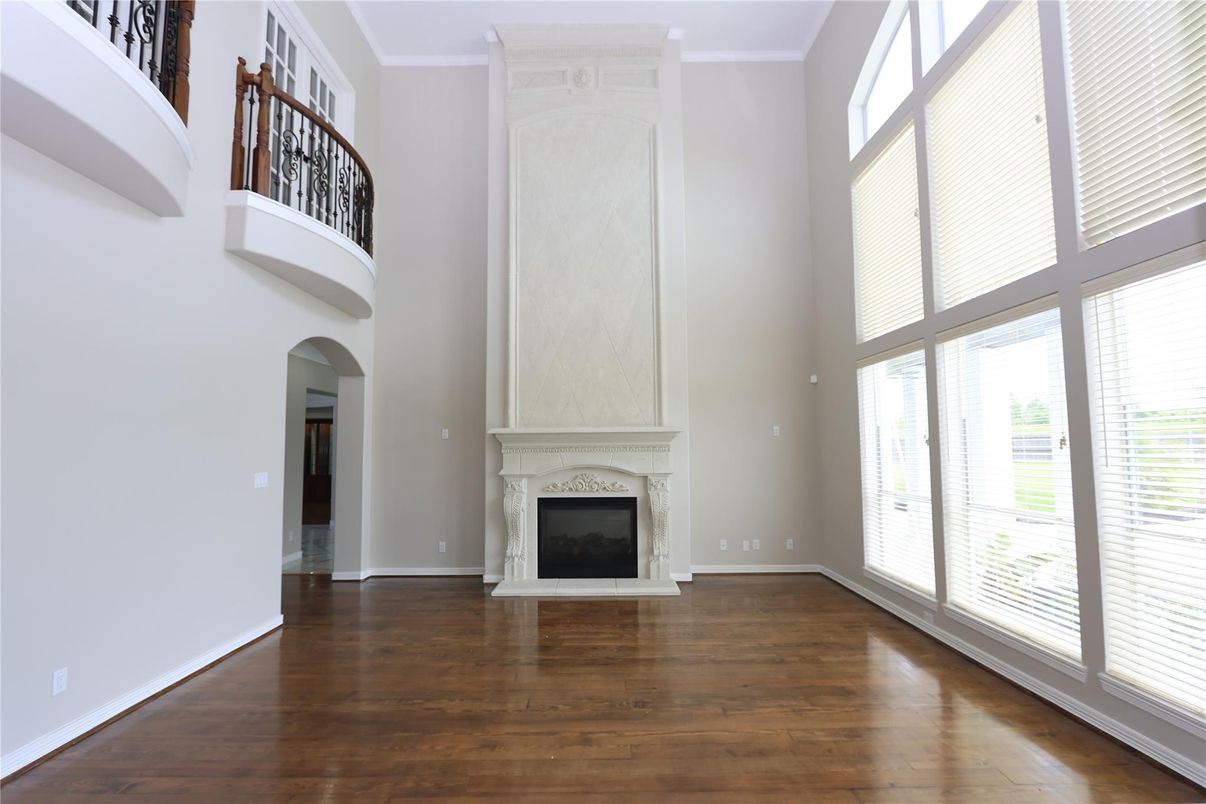 Empty room, Fireplace, Interior, Wood Texture Flooring