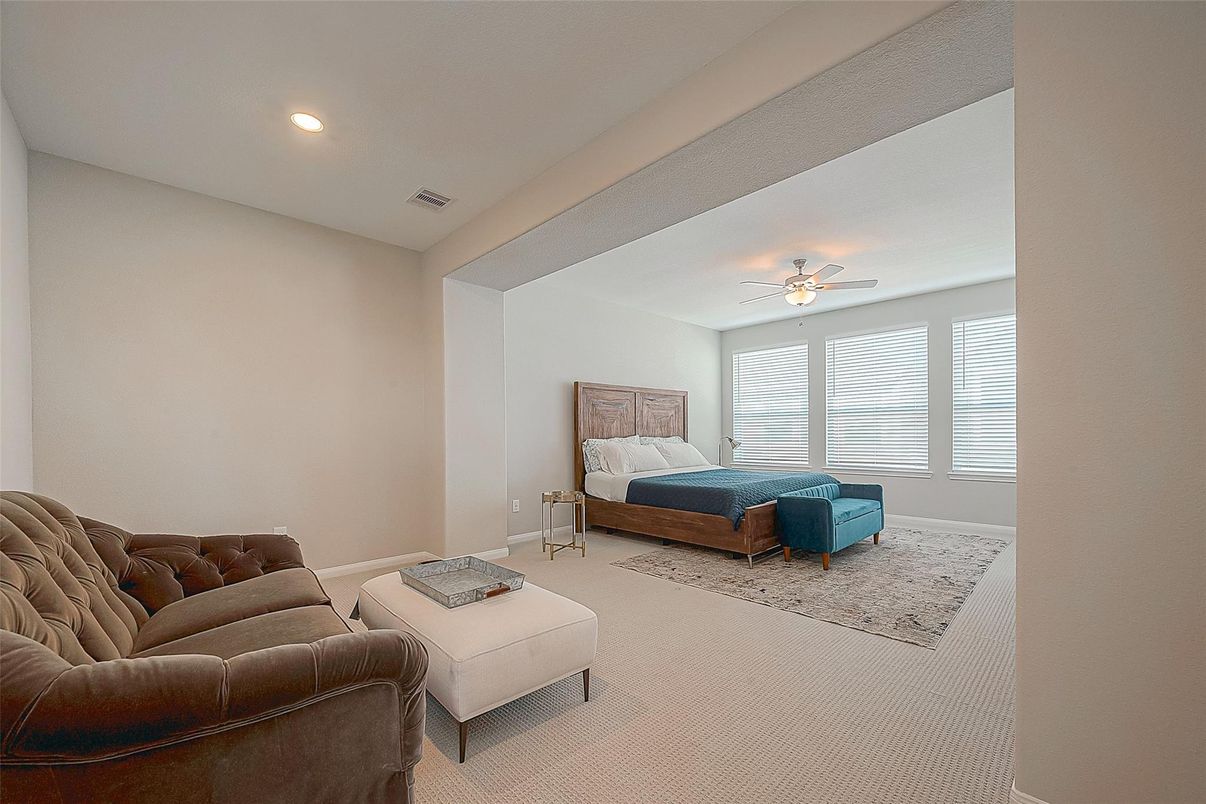 Bedroom, Interior, Recessed Lighting