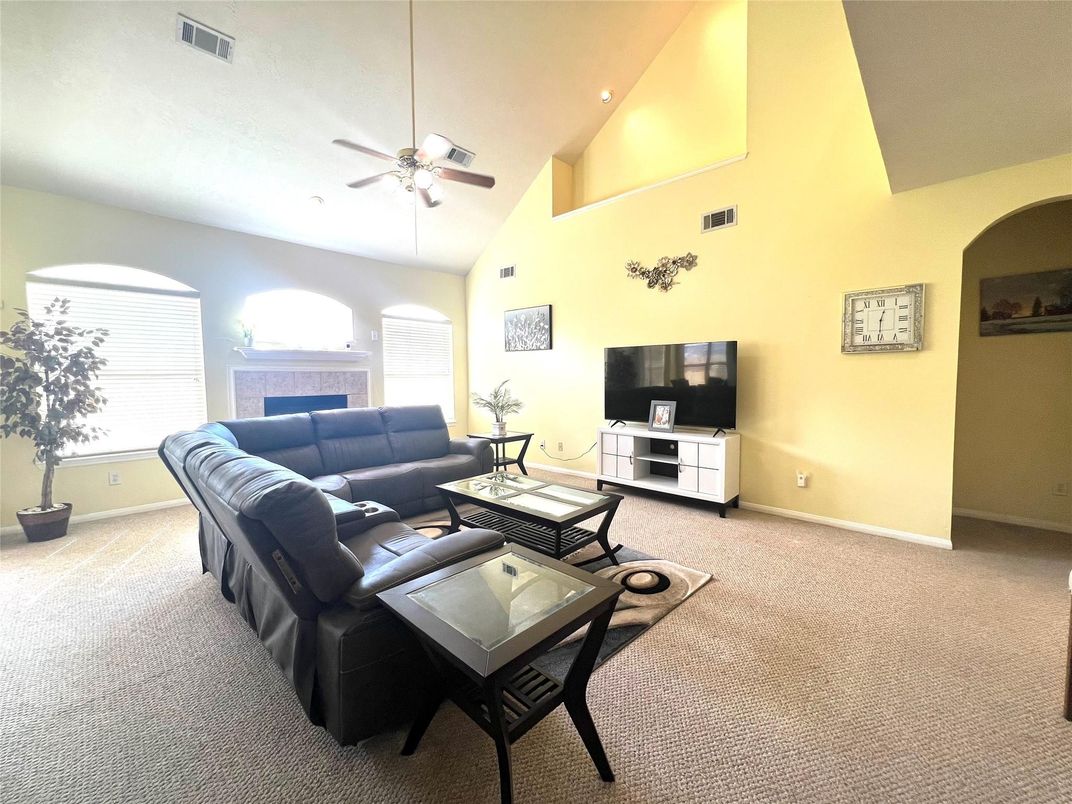 Fireplace, Interior, Living room, Recessed Lighting