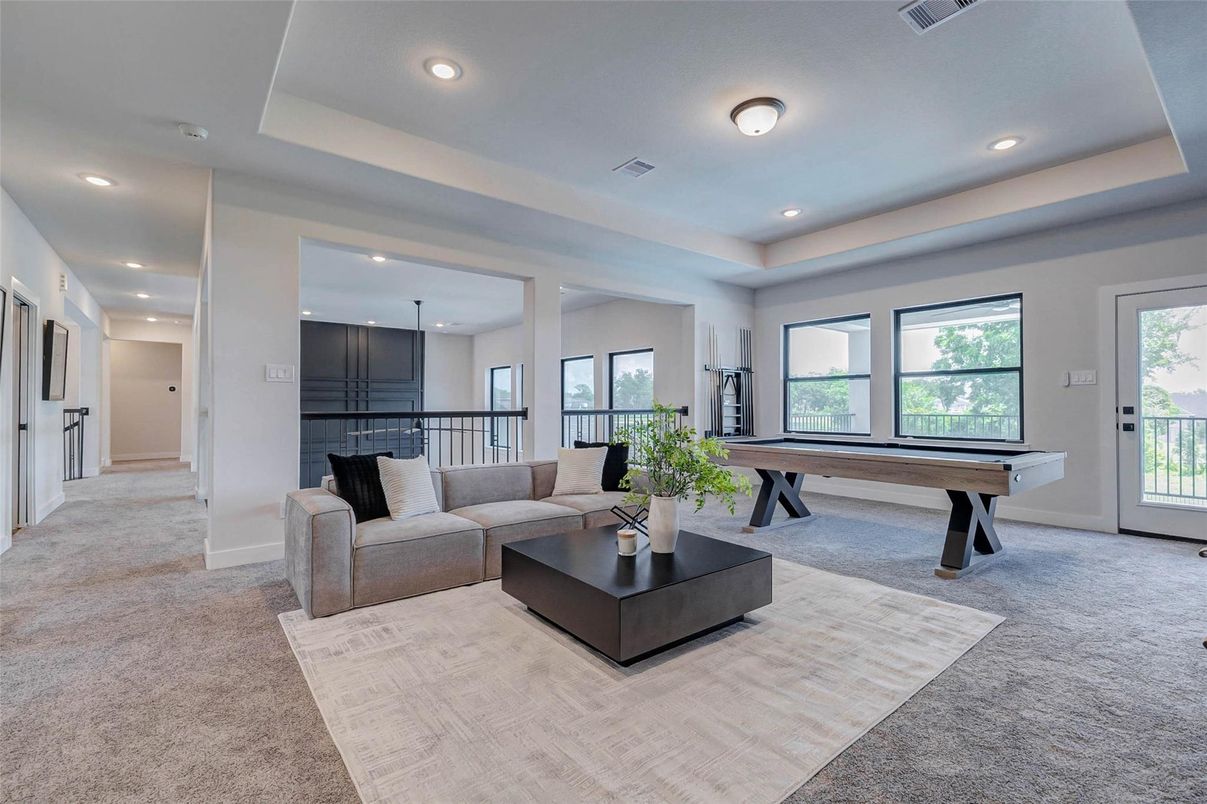 Billiard Table, Game Room, Interior, Living room, Recessed Lighting