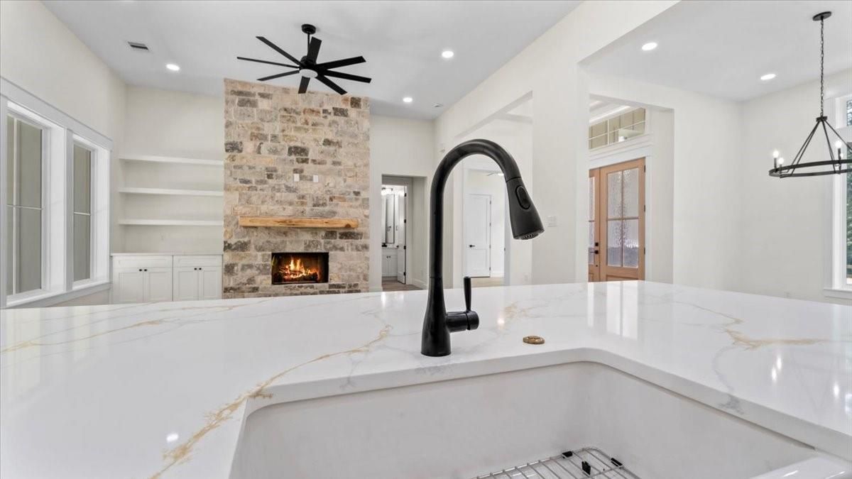 Fireplace, Interior, Pendant Lights, Recessed Lighting