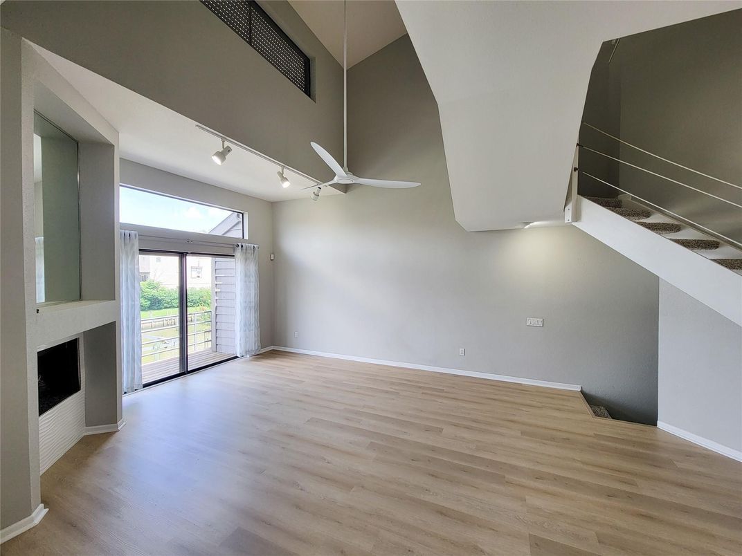 Empty room, Fireplace, Interior, Wood Texture Flooring