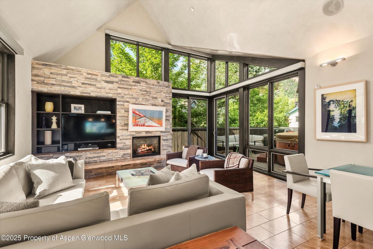 Fireplace, Interior, Living room, Stone Walls