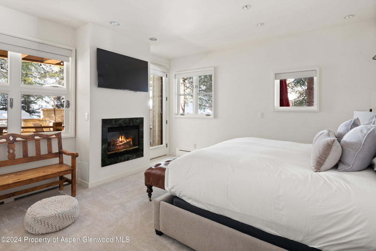 Bedroom, Fireplace, Interior, Recessed Lighting